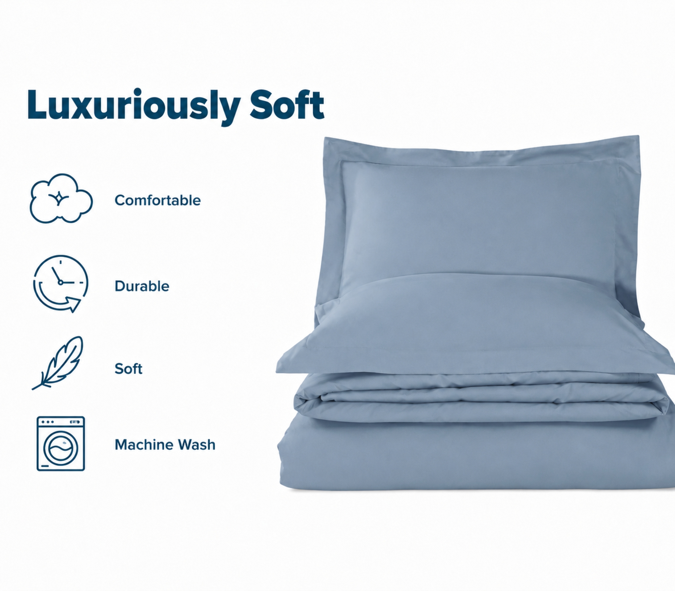 Swift Home Ultra Soft Solid Duvet Cover Set, King