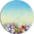 thumbnail image 1 of Design Art Soft Flowers in Spring Background' Ultra Glossy Floral Metal Circle Wall Art, 1 of 1