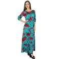 thumbnail image 2 of Bimba Robe Longue Maxi pour Femmes Exclusive Tie-Dye Manches 3/4 Taille Élastique, 2 of 6