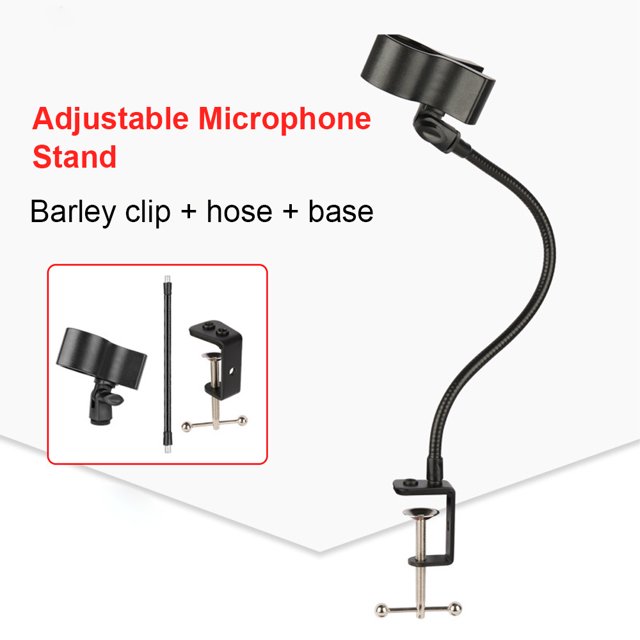 Support de Microphone Télescopique Flexible Support d'Arbre Réglable Support de Microphone de Bureau Accessoire de Support de Bureau pour Microphone