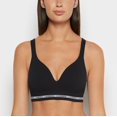 thumbnail image 1 of Soutien-gorge Rembourré Triangle Sans Couture en Smoking Noir, 1 of 5