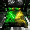 thumbnail image 1 of Erosebridal Ensembles de Literie Gaming Lightsaber Simple avec Couette, Insert de Couette Néon Lightning, Décor Mode Moderne, Réversible, 1 of 8