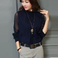 thumbnail image 2 of Pompotops Mode Femmes Casual Manches Longues O-Cou Patchwork Solide Shorts Lâches, 2 of 8