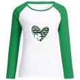 thumbnail image 4 of CEHVOM T-Shirt Décontracté à Manches Longues Imprimé Patchwork de Noël pour Femmes, Col Rond, Liquidation, 4 of 4