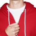 thumbnail image 3 of American Apparel Sweat à Capuche Zippé en Polaire Flex Unisexe, L, Rouge, 3 of 6