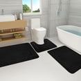 thumbnail image 4 of Yhmxh Bath Mat New Large BathRug Mat 3 Set Bath Mat For 3Pcs Toilet Mats Universal Soft Comfortable Water Absorption Non Slip Thick Machine Washable Easier To Dry Dark Polyester Bathroom Suits, 4 of 8
