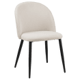 thumbnail image 1 of Bouclair Oatmeal Modern Cream Chair with Black Legs, 1 of 5