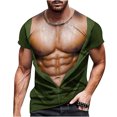 thumbnail image 2 of LSLJS T-Shirt à Manches Courtes Col Rond Imprimé Muscle pour Hommes, Chemises et T-Shirts Athlétiques pour Hommes Cadeaux pour Hommes, 2 of 5