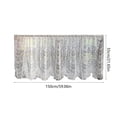 thumbnail image 3 of EGNMCR Home Decor, Room Decor, Wall Decor Arched Lace Curtain Fabric Semi Sheer Chiffon With Embroidery With Rod Pocket Designs For Doors And Windows Polyester window screen, 3 of 6
