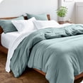 thumbnail image 1 of Bare Home Sandwashed Duvet Cover Set - Ultra-Soft - Premium 1800 Collection - 3 Piece - King, Slate, 1 of 7