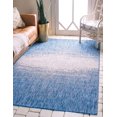 thumbnail image 1 of Unique Loom Moderne Collection Dégradé Dégradé Transitionnel Tapis d'Intérieur et d'Extérieur, 7 x 10 Pieds, Bleu/gris, 1 of 2
