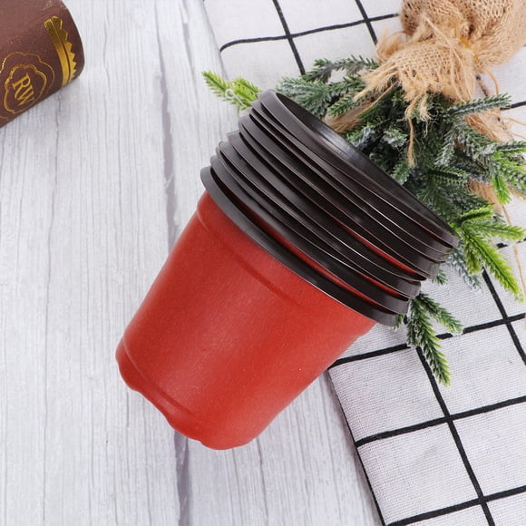 TEHAUX 60PCS Starting Pots Growing Small Herbs Planter Nursery Pots Black