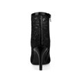 thumbnail image 2 of Unique Bargains Women's Pointed Toe Lace Flower Stiletto Heels Ankle Boots, 2 of 7