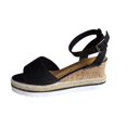 thumbnail image 2 of Retro Womens Fashion Open Toe Ankle   Platform Wedges Shoes Ladies Roman Sandals, 2 of 6