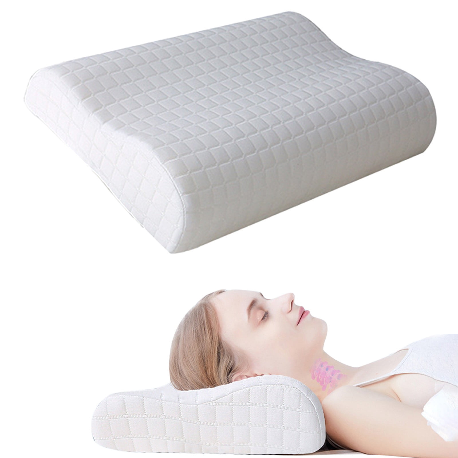 LSLJS Natural Premium Latexes Pillow, Extra Soft Standard Latexes Pillow for Side, Back, and Stomach Sleepers, Removable Breathable Cotton Cover (19.7x11.8x3.1x2.3in), Latex Pillows