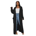 thumbnail image 1 of Chandail à Manches Longues pour Femmes, chandail-Over, Automne Hiver, Cardigan Décontracté en Tricot, 1 of 4