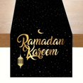 thumbnail image 1 of Ramadan Moon Star Print Seasonal Kitchen Dining Linen Table Runner Washable Family Dining Table Holiday Party Decor Supplies, 1 of 4