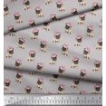 thumbnail image 2 of Soimoi Modal Satin Fabric Pug Dog Fabric Prints by Yard 42 Inch Wide, 2 of 3