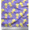 thumbnail image 1 of Soimoi Purple Cotton Cambric Fabric Lemon Slice Vegetable Print Fabric by the Yard 42 Inch Wide, 1 of 1