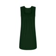 thumbnail image 4 of Birdeem Womens Summer Fashion Solid Square-Neck Sleeveless Pullover Dress, 4 of 5