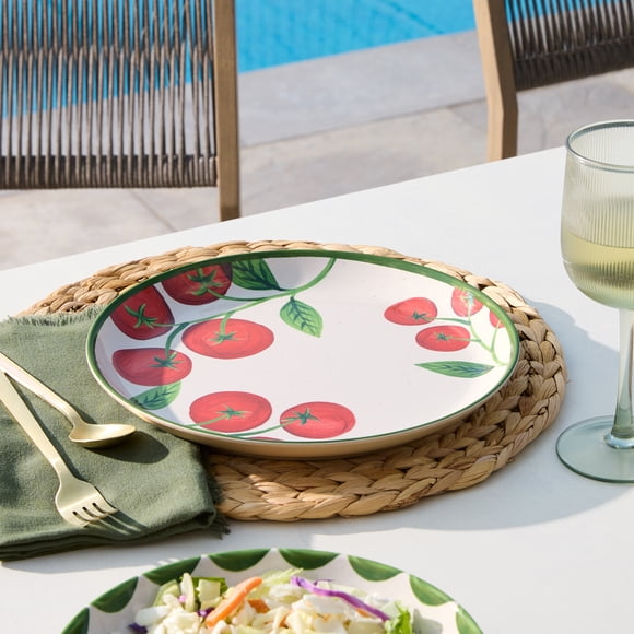 Better Homes & Gardens Bamboo Melamine Dinner Plate 10.75 Inch
