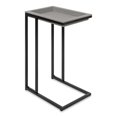 thumbnail image 1 of Kate and Laurel Lockridge Modern Farmhouse Side C-Table, 18.5" x 12" x 26.75", Rustic Gray and Black, 1 of 2