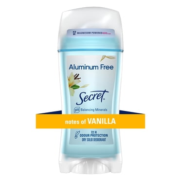 Secret Aluminum Free Deodorant for Women, Vanilla, 68g
