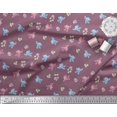 thumbnail image 3 of Soimoi Poly Georgette Fabric Leaves,Floral & Parrot Kids Print Fabric by The Yard 42 Inch Wide, 3 of 3