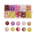 thumbnail image 1 of CHUANK 100pcs 10 Color Crackle Glass Beads 10mm Handcrafted Lampwork Round Crystal Beads Bulk, 1 of 2