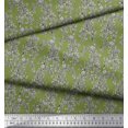 thumbnail image 2 of Soimoi Polyester Crepe Fabric Leaves & Floral Block Printed Craft Fabric by The Yard 52 Inch Wide, 2 of 3