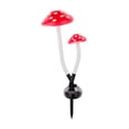 thumbnail image 2 of Mainstays Solar Red Mushroom Stake Light, 2 of 3