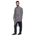thumbnail image 2 of Atasi Ensemble Kurta-Pyjama Long Asymétrique Imprimé pour Hommes Tenue de Fête Vêtements, 2 of 4