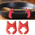 thumbnail image 1 of 1PC Spoon And Lid Rest 2 PCS Spoon Pot Pan Holder Spatula Bracket Clips Heat Resistance Non Slip Silicone Pot Spoon Holder Pot Clip Holder Fun Cartoon Spoon Rest For Pot Kitchen Gadget Red, 1 of 7