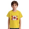 thumbnail image 4 of uublik T-shirt Feuille d'Érable Canadienne pour Enfants, Manches Courtes, Hauts d'Été pour Enfants, T-Shirts à Col Rond, T-Shirts Mode 3T-10, Jaune, 4 of 6