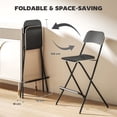 thumbnail image 4 of HOMCOM Folding Bar Stools Set of 2, Foldable Stool with Footrest, Black, 4 of 10