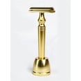 thumbnail image 2 of Waysh Elegant Safety Razor Set, Gold, w/Stand & Blades, 2 of 6