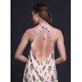 thumbnail image 3 of Bimba Robe de Plage Longue Dos Nu à Col Licou Imprimée pour Femmes - Grande, 3 of 6