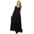 thumbnail image 2 of Bimba Robe Maxi Unie à Bretelles Spaghetti pour Femme pour l'Été, Tenue de Plage, Robe d'Été, 2 of 9
