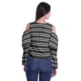 thumbnail image 4 of Moomaya Printed Casual Long Sleeve Tops Women Cold Shoulder Ruffle Sleeves Top, 4 of 4