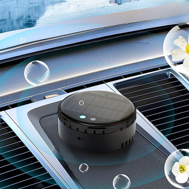 Meitianfacai Mini Car Gift Car Solar USB Purifier Desktop Portable Purifier Aromatherapy Deodorizer Suitable For Bedroom Living Room Kitchen
