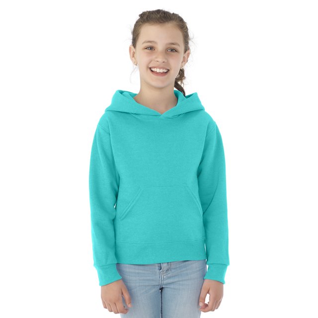 Jerzees Youth NuBlend Pull Over Hooded Sweatshirt, M, Scuba Blue