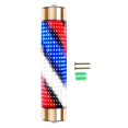 thumbnail image 2 of Rainproof Barber Shop Pole Red Blue White Rotating Light Lighting Stripes Lights 15cmx65cm Aureate, 2 of 8