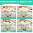 thumbnail image 2 of Kids Table and Chairs Set, Height Adjustable Desk With 4 Seats for Ages 2-10,Arts & Crafts Table,Graffiti Desktop, Non-Slip Legs, Max 300lbs, Children Multi-Activity Table for Classrooms,Daycares,Home, 2 of 9