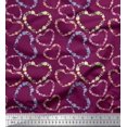 thumbnail image 1 of Soimoi Poly Georgette Fabric Floral & Heart Fabric Prints by Yard 42 Inch Wide, 1 of 3