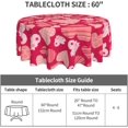 thumbnail image 2 of Valentines Day Round Tablecloth 60 Inch for 14th February Romantic Hearts Decorative Table Cloth Table Covers with Washable Polyester for Home Kitchen Dining Table Outdoor Wedding Party, 2 of 6