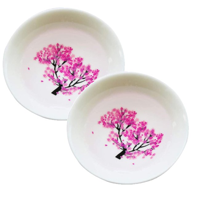 Oleegame 2PC Glass Bottle Printing Flower Changes When Hot or Cold Color Changing Ceramic Coffee Cup Bowl