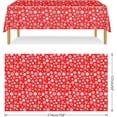 thumbnail image 1 of Chmadoxn Christmas Winter Decoration Disposable Plastic Tablecloths Red Blue Snowflake Christmas Party Tablecloths A Tablecloth, 1 of 1