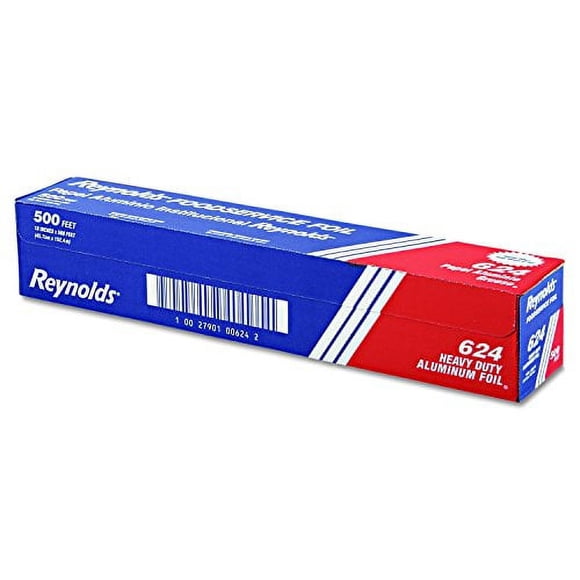 Reynolds 624 Rouleau de Papier d'Aluminium Robuste, Longueur 500 Pieds x Largeur 18 Pouces