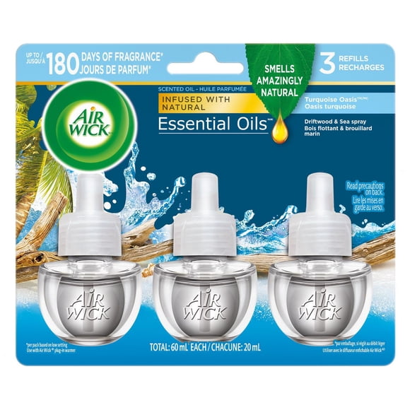 Air Wick Plug In Scented Oil, 3 Refills, Turquoise Oasis