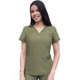 thumbnail image 1 of Adar Pro Heather Sarraus pour Femmes - Haut de Sarrau à Encolure Cœur en V - P4210H - Heather Olive - TP, 1 of 7